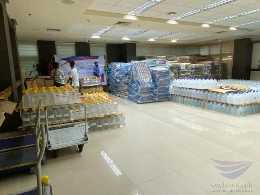INC-donation-to-QC-03-854x640 Part of the personal protective equipment and other hospital needs donated by the Iglesia Ni Cristo to the Quezon City government. The INC donated some P13.2 million worth of PPEs, medical supplies for frontliners battling COVID-19 in Quezon City. (Eagle News Service)